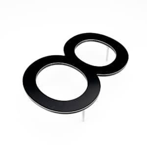 Bungalow Number 8 Aluminum Black 8 1/2 in.