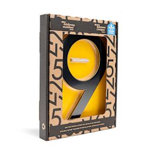 Chiffre 9 Bungalow en aluminium noir 8 1/2 po