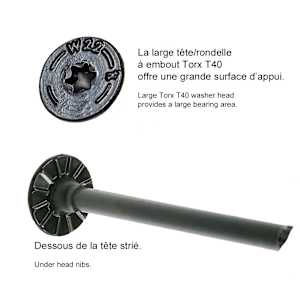 Vis à bois structurelle d'intérieur EWP-PLY 6 3/4 po T.P. noir Pqt/50