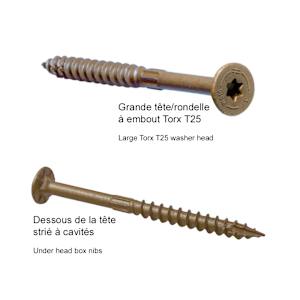 FRAMING Structural W.H. Wood Screw 3 in. Tan Pkg/50