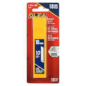 Lames de couteau utilitaire unies 18 mm L-SOL-10B Pqt/10