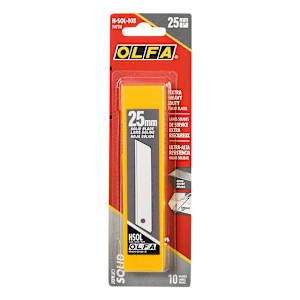 Lames de couteau utilitaire unies 25 mm H-SOL-10B Pqt/10