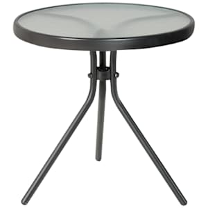 VERTUO Black Steel Round Side Table 19 11/16 in.