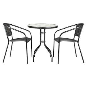 Table bistro ronde en acier noire 23 1/2 po VERTUO