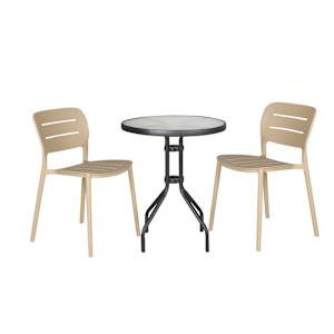 Table bistro ronde en acier noire 23 1/2 po VERTUO