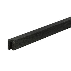 Moulure rainurée à treillis U noire 8 pi