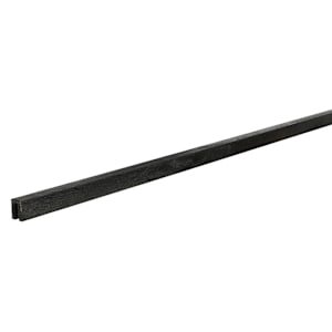 Moulure rainurée à treillis U noire 8 pi