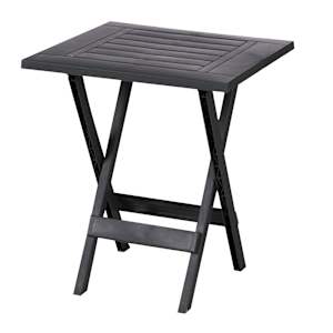 Grey Resin Folding Side Table 17 in.