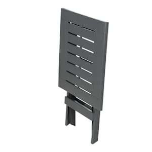 Grey Resin Folding Side Table 17 in.