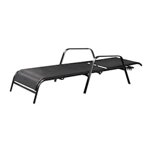 Chaise longue Luzon en acier noire VERTUO