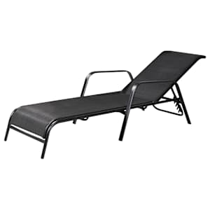Chaise longue Luzon en acier noire VERTUO