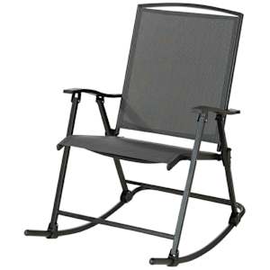 Chaise berçante Davao en acier charbon VERTUO