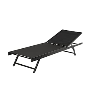 Chaise longue en aluminium noire VERTUO