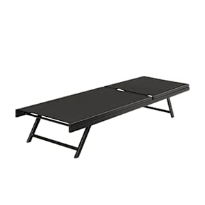 Chaise longue en aluminium noire VERTUO