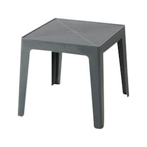 Grey Resin Square Side Table 17 1/2 in.