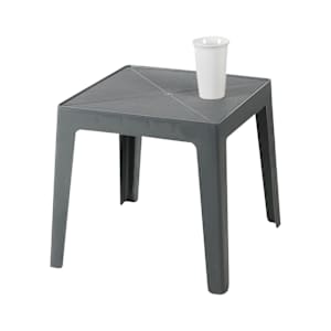 Grey Resin Square Side Table 17 1/2 in.