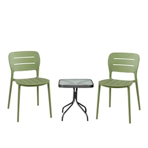 VERTUO Black Steel Square Side Table 16 1/8 in.