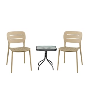 VERTUO Black Steel Square Side Table 16 1/8 in.