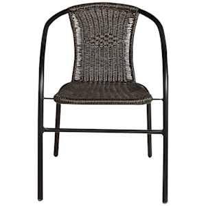 Chaise bistro en acier Paris noire et espresso VERTUO