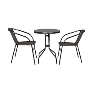 Table bistro en acier Paris noire 23 5/8 po VERTUO