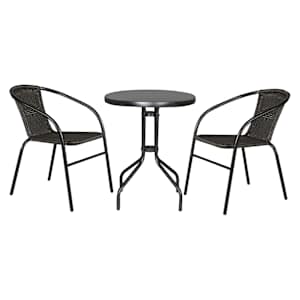 Table bistro en acier Paris noire 23 5/8 po VERTUO