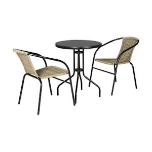 Table bistro en acier Paris noire 23 5/8 po VERTUO