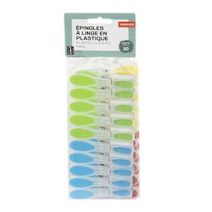 Épingles à linge en plastique Pqt/20