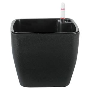 VERTUO Square Flower Pot 6 7/8 in. Black