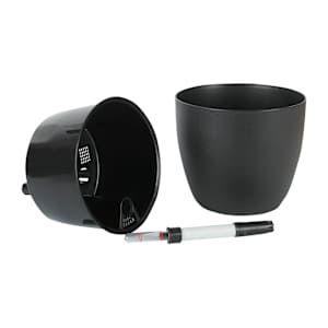 VERTUO Round Flower Pot 6 7/8 in. Black