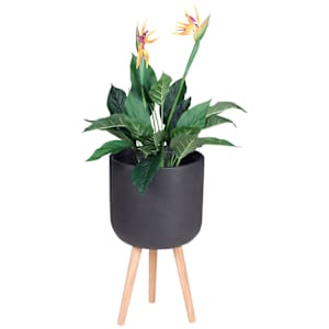 Cache-pot sur pieds noir 14 5/8 po VERTUO