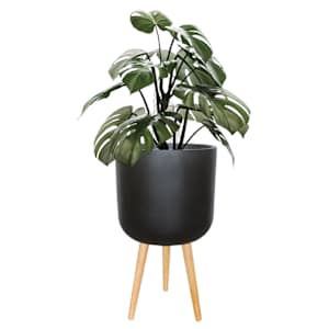Cache-pot sur pieds noir 14 5/8 po VERTUO