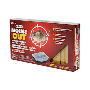 Ensemble de point d'appât à souris Warfarin 448 g