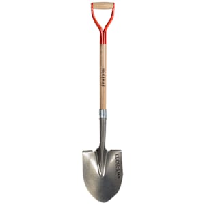 NEKTRA PRO Round Hardened Steel Shovel with Wooden Handle 41 in.
