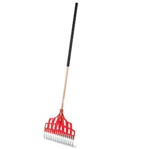 GARANT Comfort Lawn Rake Polyprolylene and Steel with Wooden Handle 16 in.