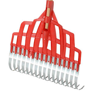 GARANT Comfort Lawn Rake Polyprolylene and Steel with Wooden Handle 16 in.