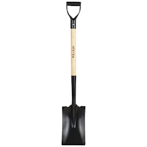 NEKTRA Garden Shovel Square Hardened Steel with Wooden Handle 40 in.