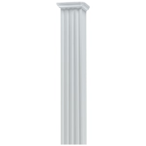 Colonne carrée en aluminium blanc 3 3/4 po x 8 pi