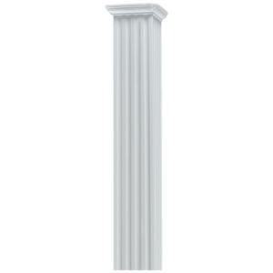 Colonne carrée en aluminium blanc 5 1/4 po x 8 pi
