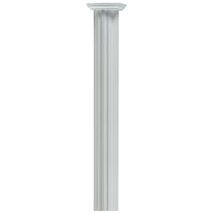 Colonne ronde en aluminium blanc 5 1/4 po x 8 pi