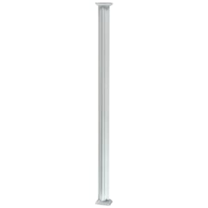 Colonne ronde en aluminium blanc 5 1/4 po x 8 pi