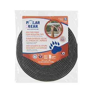 Ruban coupe-froid en mousse 3/16 po x 1 1/4 po x 30 pi