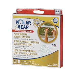 Ruban coupe-froid en mousse de caoutchouc EPDM 5/32 po x 11/32 po x 8 1/2 pi
