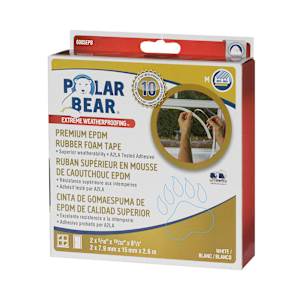 Ruban coupe-froid en mousse de caoutchouc EPDM 5/16 po x 19/32 po x 8 1/2 pi