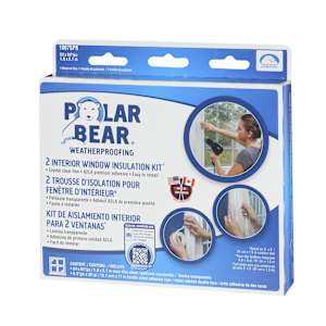 Ensemble de pellicule isolante pour fenêtres 62 po x 84 po