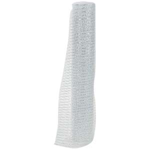 Rouleau de tulle blanc et argent 21 po x 30 pi VERTUO