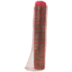 Rouleau de tulle rouge et vert 21 po x 30 pi VERTUO