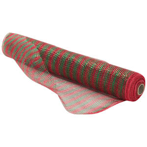 Rouleau de tulle rouge et vert 21 po x 30 pi VERTUO