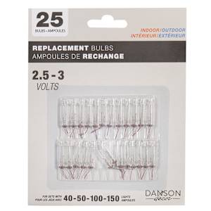 Christmas Mini-Bulbs 2.5 V-3 V, Multicolour Pkg/25