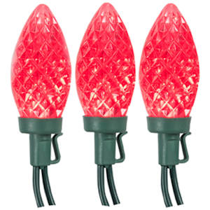 Jeu de 25 lumières DEL C9 Rouge