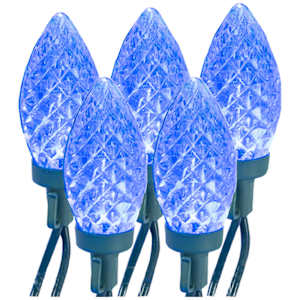 Jeu de 25 lumières DEL C9 Bleu